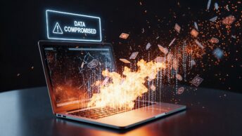 data-breach-laptop-exploding-cyber-attack-concept